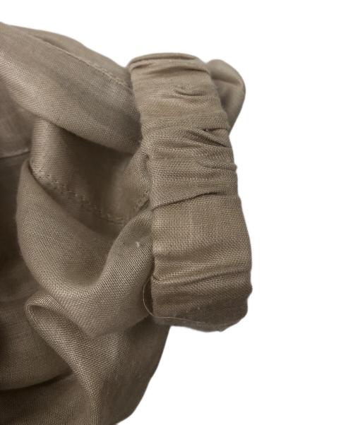 Noble（ノーブル）Noble (ノーブル) リネンライクシアーギャザーブルゾン ベージュ サイズ:Fの古着・服飾アイテム