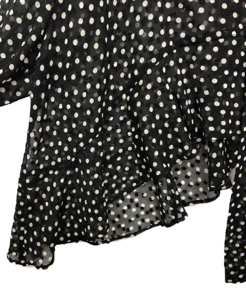 Noble（ノーブル）Noble (ノーブル) 2WAYダブルドットシフォンブラウス ブラック サイズ:Fの古着・服飾アイテム