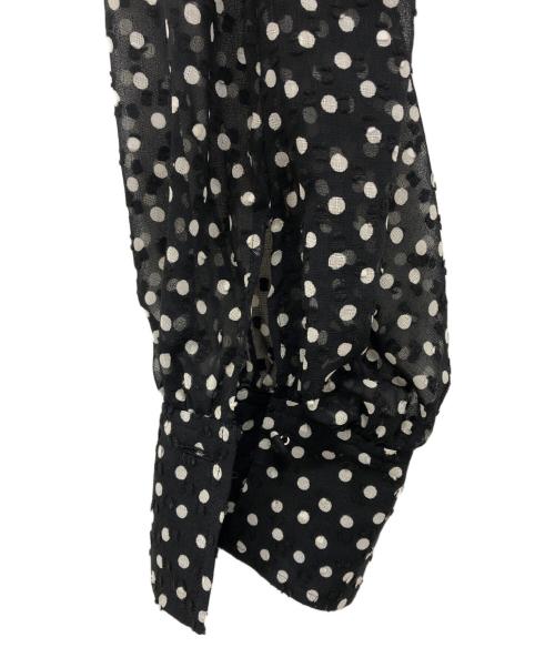 Noble（ノーブル）Noble (ノーブル) 2WAYダブルドットシフォンブラウス ブラック サイズ:Fの古着・服飾アイテム