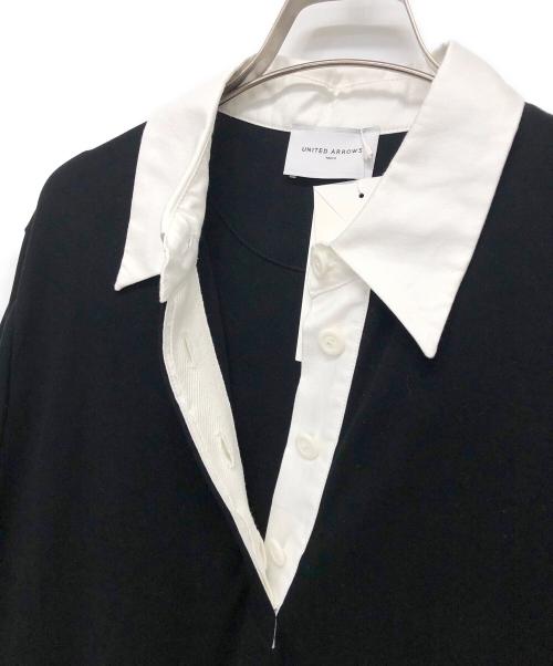 UNITED ARROWS（ユナイテッドアローズ）UNITED ARROWS (ユナイテッドアローズ) コットンラガーシャツワンピース ブラック サイズ:38 未使用品の古着・服飾アイテム