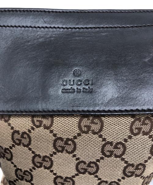 GUCCI（グッチ）GUCCI (グッチ) GG柄レザー切替ウエストバッグ ベージュの古着・服飾アイテム