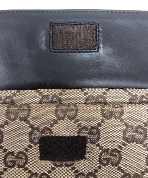GUCCI（グッチ）GUCCI (グッチ) GG柄レザー切替ウエストバッグ ベージュの古着・服飾アイテム