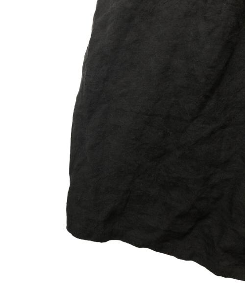 ICHI Antiquites（イチアンティークス）ICHI Antiquites (イチアンティークス) リネンエプロンワンピース ブラック サイズ:Fの古着・服飾アイテム