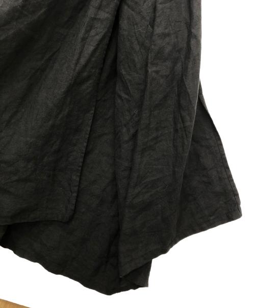 ICHI Antiquites（イチアンティークス）ICHI Antiquites (イチアンティークス) リネンエプロンワンピース ブラック サイズ:Fの古着・服飾アイテム