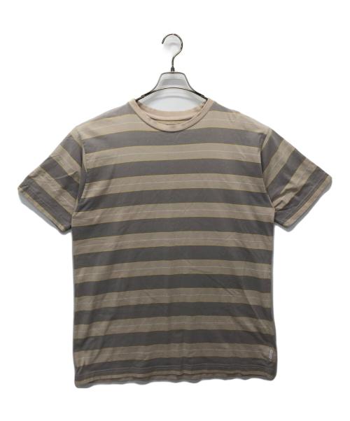 stussy（ステューシー）stussy (ステューシー) ボーダーTシャツ ベージュ サイズ:Lの古着・服飾アイテム