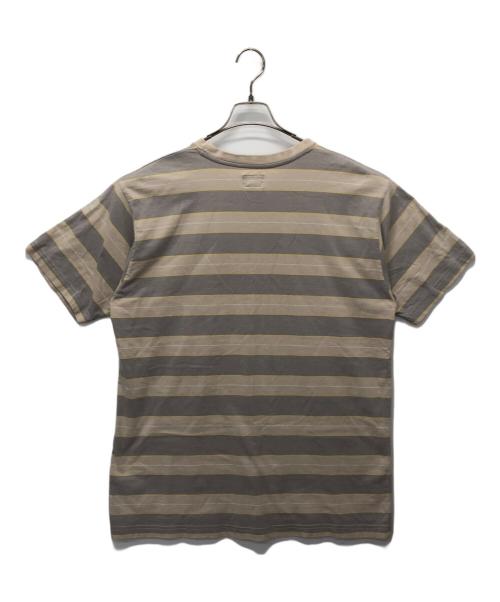 stussy（ステューシー）stussy (ステューシー) ボーダーTシャツ ベージュ サイズ:Lの古着・服飾アイテム