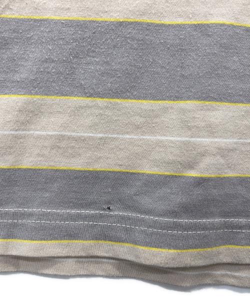 stussy（ステューシー）stussy (ステューシー) ボーダーTシャツ ベージュ サイズ:Lの古着・服飾アイテム