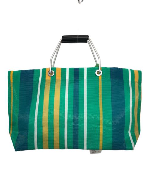 MARNI（マルニ）MARNI (マルニ) フラワーカフェ トートバッグ/ストライプバッグ グリーン 未使用品の古着・服飾アイテム