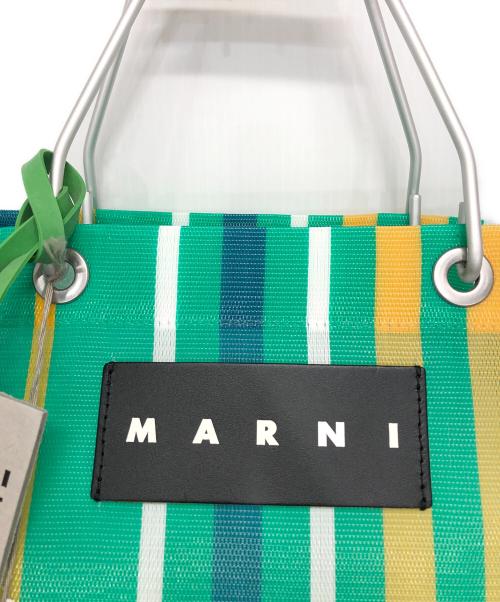 MARNI（マルニ）MARNI (マルニ) フラワーカフェ トートバッグ/ストライプバッグ グリーン 未使用品の古着・服飾アイテム