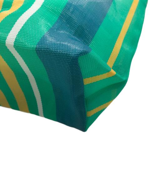 MARNI（マルニ）MARNI (マルニ) フラワーカフェ トートバッグ/ストライプバッグ グリーン 未使用品の古着・服飾アイテム
