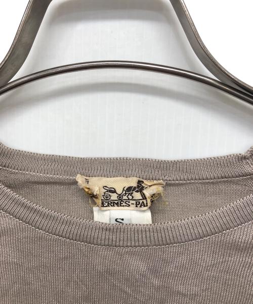 HERMES（エルメス）HERMES (エルメス) シルクラグランニット ベージュ サイズ:Sの古着・服飾アイテム