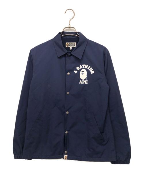 A BATHING APE（ア ベイシング エイプ）A BATHING APE (ア ベイシング エイプ) コーチジャケット ネイビー サイズ:Sの古着・服飾アイテム