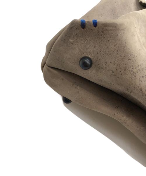 VERMILLION（ヴァーミリオン）vermillion (ヴァーミリオン) ユーズド加工トートバッグ グレーの古着・服飾アイテム