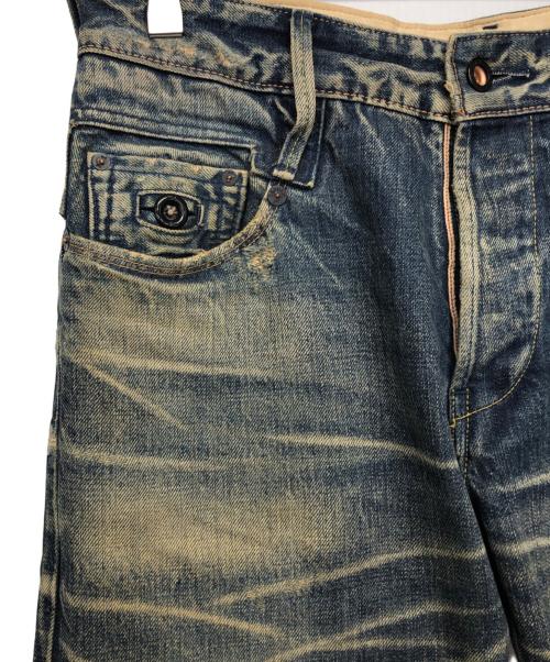 Denham（デンハム）Denham (デンハム) ユーズド加工デニムパンツ インディゴ サイズ:Lの古着・服飾アイテム