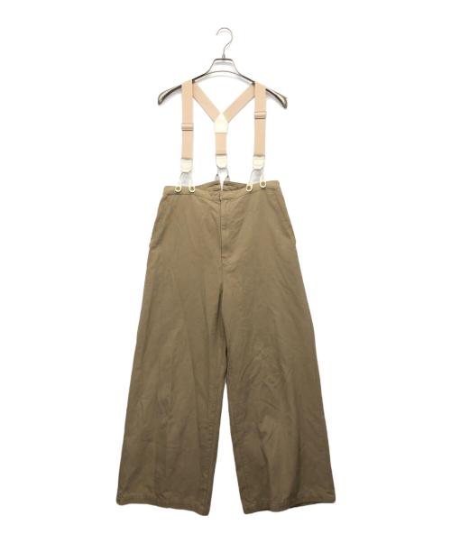 Spick and Span（スピック＆スパン）Spick and Span (スピックアンドスパン) サスペンダー付きワーカーパンツ ベージュ サイズ:38の古着・服飾アイテム