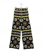 Ron Hermanロンハーマン）の古着「レーヨン総柄イージーパンツ」｜ブラック