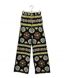 Ron Herman（ロンハーマン）の古着「レーヨン総柄イージーパンツ」｜ブラック