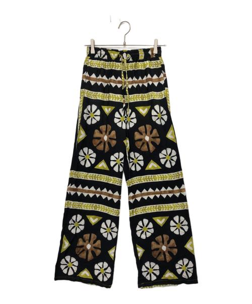 Ron Herman（ロンハーマン）Ron Herman (ロンハーマン) レーヨン総柄イージーパンツ ブラック サイズ:XSの古着・服飾アイテム