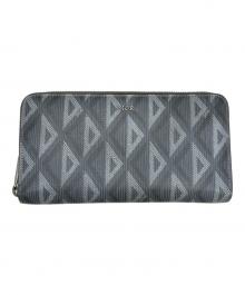 Dior（ディオール）の古着「ダイヤモンドロゴラウンドファスナー財布」｜グレー