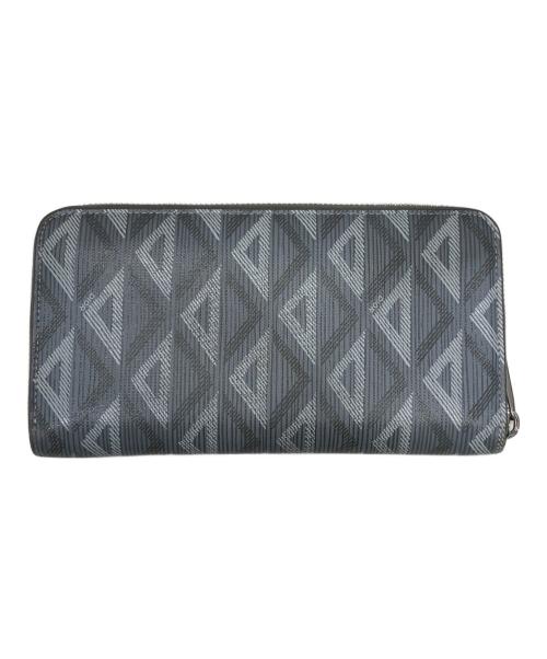 Dior（ディオール）Dior (ディオール) ダイヤモンドロゴラウンドファスナー財布 グレーの古着・服飾アイテム