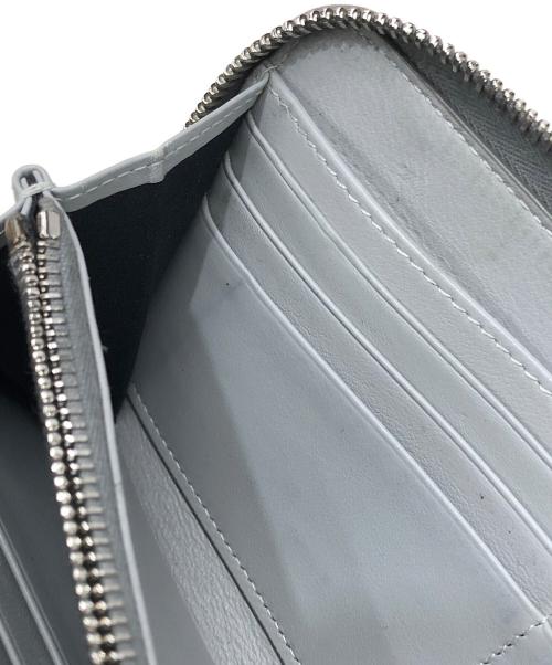 Dior（ディオール）Dior (ディオール) ダイヤモンドロゴラウンドファスナー財布 グレーの古着・服飾アイテム
