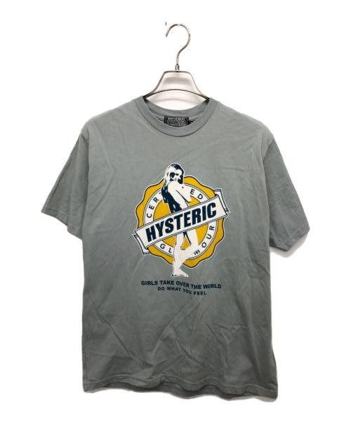 Hysteric Glamour（ヒステリックグラマー）Hysteric Glamour (ヒステリックグラマー) GIRLS TAKE OVER Tシャツ ブルー サイズ:Lの古着・服飾アイテム
