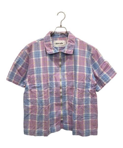 STORY mfg（ストーリーエムエフジー）story mfg (ストーリーエムエフジー) Beach LILACCHECK Shirt パープル サイズ:Ｌの古着・服飾アイテム