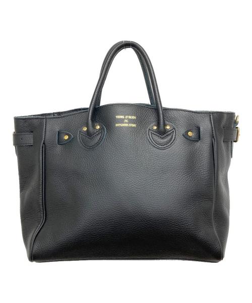 YOUNG & OLSEN The DRYGOODS STORE（ヤングアンドオルセン ザ ドライグッズストア）YOUNG & OLSEN The DRYGOODS STORE (ヤングアンドオルセン ザ ドライグッズストア) EMBOSSED LEATHER BELTED TOTE S ブラックの古着・服飾アイテム