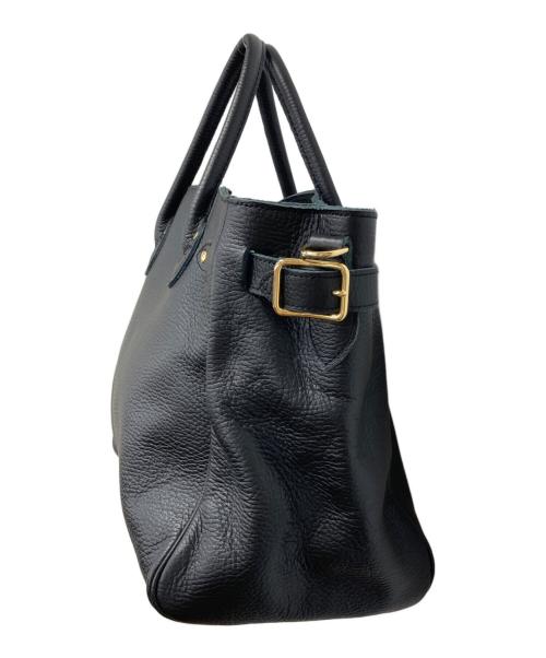 YOUNG & OLSEN The DRYGOODS STORE（ヤングアンドオルセン ザ ドライグッズストア）YOUNG & OLSEN The DRYGOODS STORE (ヤングアンドオルセン ザ ドライグッズストア) EMBOSSED LEATHER BELTED TOTE S ブラックの古着・服飾アイテム