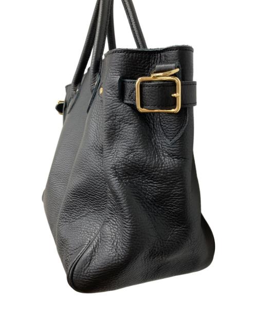 YOUNG & OLSEN The DRYGOODS STORE（ヤングアンドオルセン ザ ドライグッズストア）YOUNG & OLSEN The DRYGOODS STORE (ヤングアンドオルセン ザ ドライグッズストア) EMBOSSED LEATHER BELTED TOTE S ブラックの古着・服飾アイテム