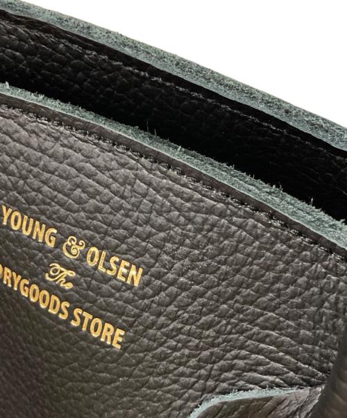 YOUNG & OLSEN The DRYGOODS STORE（ヤングアンドオルセン ザ ドライグッズストア）YOUNG & OLSEN The DRYGOODS STORE (ヤングアンドオルセン ザ ドライグッズストア) EMBOSSED LEATHER BELTED TOTE S ブラックの古着・服飾アイテム
