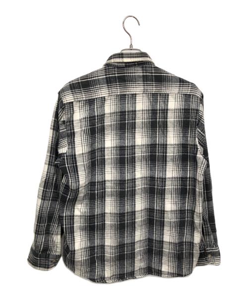 FIVE BROTHER（ファイブブラザー）FIVE BROTHER (ファイブブラザー) 90’sチェックネルシャツ ホワイト×ブラック サイズ:Mの古着・服飾アイテム