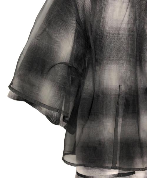 MAISON SPECIAL（メゾンスペシャル）MAISON SPECIAL (メゾンスペシャル) See-through Layered Half Sleeve Jacket ブラック サイズ:Fの古着・服飾アイテム