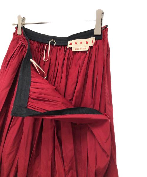 MARNI（マルニ）MARNI (マルニ) ロングプリーツスカート レッド サイズ:38の古着・服飾アイテム