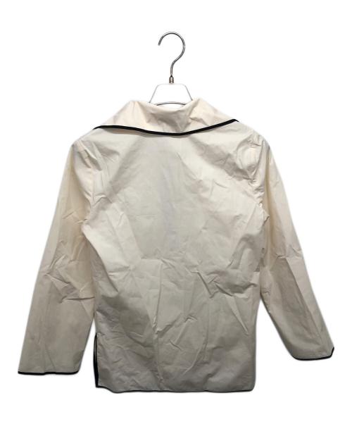 TORY BURCH（トリーバーチ）TORY BURCH (トリーバーチ) 長袖スキッパーブラウス ベージュの古着・服飾アイテム