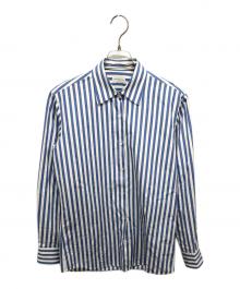 DRIES VAN NOTEN（ドリスヴァンノッテン）の古着「長袖ストライプシャツ」｜ブルー