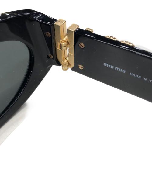 MIU MIU（ミュウミュウ）MIU MIU (ミュウミュウ) オーバルグリンプス サングラス ブラック サイズ:54□21の古着・服飾アイテム
