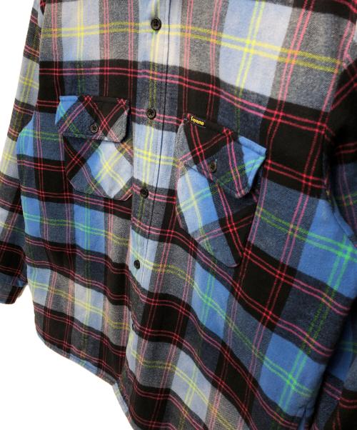 SUPREME（シュプリーム）SUPREME (シュプリーム) Quilted Plaid Shirt ブルー サイズ:Mの古着・服飾アイテム