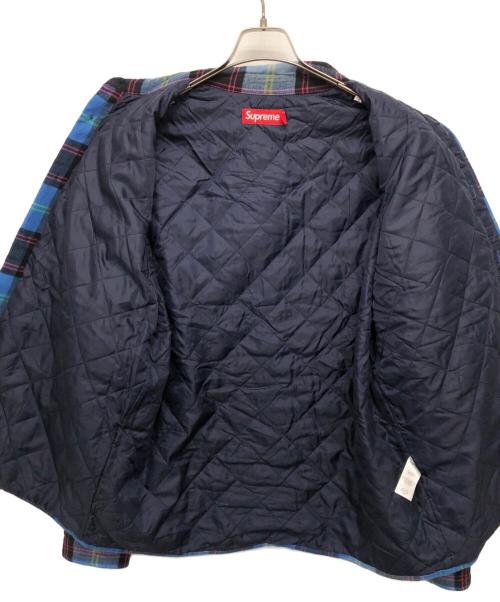 SUPREME（シュプリーム）SUPREME (シュプリーム) Quilted Plaid Shirt ブルー サイズ:Mの古着・服飾アイテム