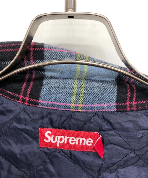 SUPREME（シュプリーム）SUPREME (シュプリーム) Quilted Plaid Shirt ブルー サイズ:Mの古着・服飾アイテム