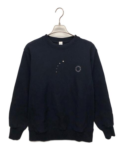 OLD FOLK HOUSE（オールドフォークハウス）OLD FOLK HOUSE (オールドフォークハウス) Circle Logo Studs Sweatshirt ネイビー サイズ:Mの古着・服飾アイテム