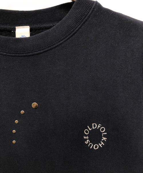 OLD FOLK HOUSE（オールドフォークハウス）OLD FOLK HOUSE (オールドフォークハウス) Circle Logo Studs Sweatshirt ネイビー サイズ:Mの古着・服飾アイテム