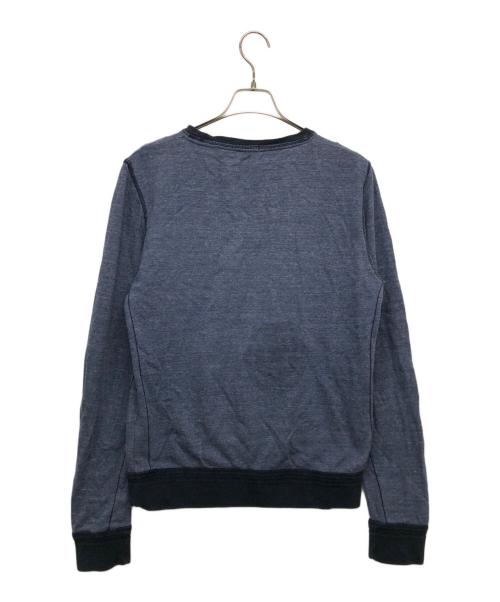 MONCLER（モンクレール）MONCLER (モンクレール) MAGLIA GIROCOLLO ワンポイントロゴスウェット ネイビー サイズ:Mの古着・服飾アイテム