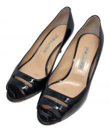 PELLICO（ペリーコ）の古着「ANELLI/オープントゥピンヒールパンプス」｜ブラック