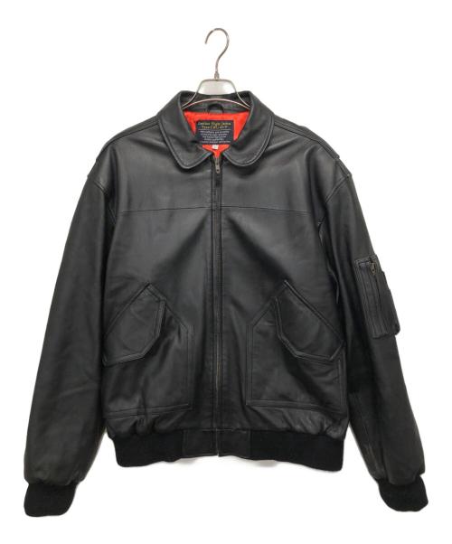 USED（ユーズド）USED (ユーズド) CWU-45/P型レザージャケット ブラック サイズ:Lの古着・服飾アイテム