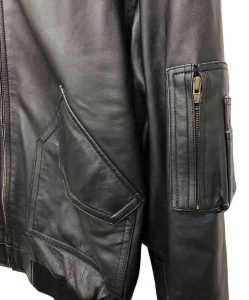 USED（ユーズド）USED (ユーズド) CWU-45/P型レザージャケット ブラック サイズ:Lの古着・服飾アイテム