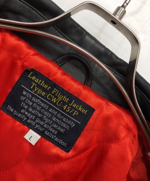 USED（ユーズド）USED (ユーズド) CWU-45/P型レザージャケット ブラック サイズ:Lの古着・服飾アイテム