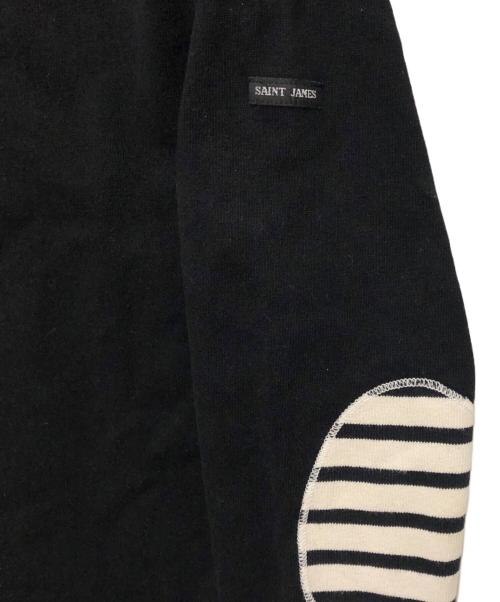 SAINT JAMES（セントジェームス）SAINT JAMES (セントジェームス) OUESSANT ELBOW PATCH/ウエッソンエルボーパッチ ブラック サイズ:T3の古着・服飾アイテム