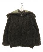 AP STUDIOエーピーストゥディオ）の古着「カーリーフーディブルゾン」｜ブラウン