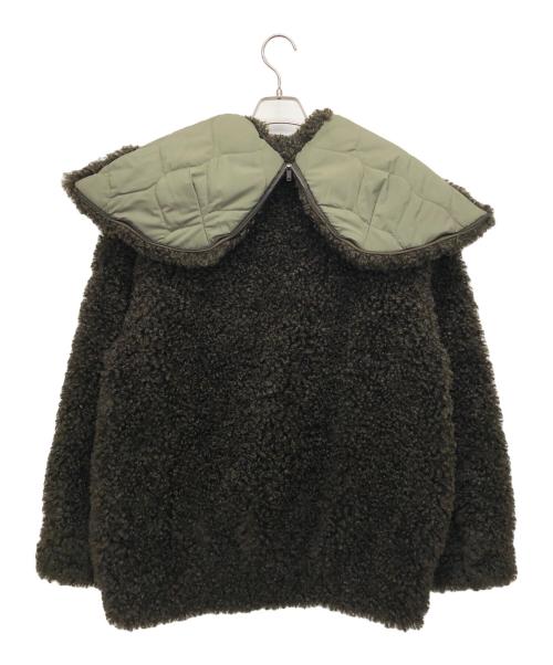 AP STUDIO（エーピーストゥディオ）AP STUDIO (エーピーストゥディオ) カーリーフーディブルゾン ブラウン サイズ:Sの古着・服飾アイテム